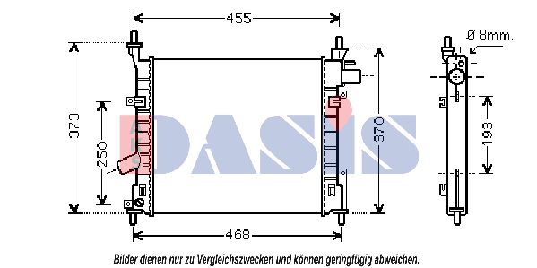 AKS DASIS Jäähdytin,moottorin jäähdytys 090024N